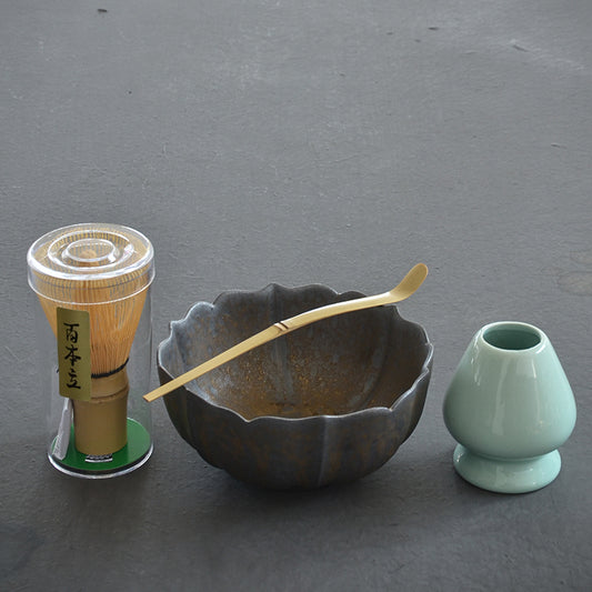 伝統的茶筅(蘭竹)・抹茶セット|茶道用降器製 茶筅帽・セット・茶台・茶筆