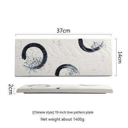 Home Ceramic Sushi Sashimi Flat Plate