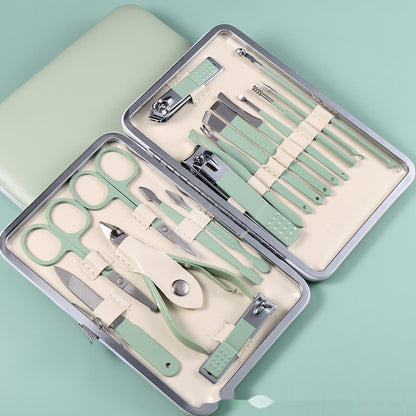 Stainless Steel Nail Scissor Set 18-piece Manicure Implement  Clippers