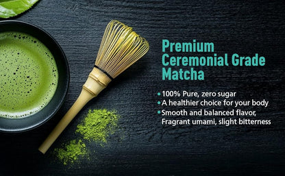 Matcha--Emerail Premium Culinary Grade Organic Matcha Green Tea Powder,Premium Unsweetened,100 Pure Matcha Powder,Smoothies,and Baking 70g 2.5oz-Ships From US-Tea-Coffee Mate