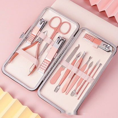 Stainless Steel Nail Scissor Set 18-piece Manicure Implement  Clippers