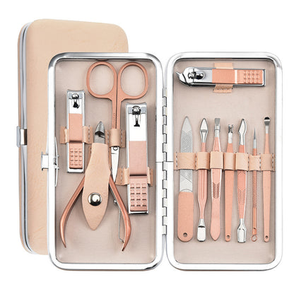 Stainless steel black nail clipper set