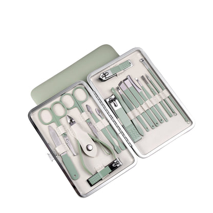 Stainless Steel Nail Scissor Set 18-piece Manicure Implement  Clippers